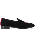 Giuseppe Zanotti Design Front Logo Loafers - Black