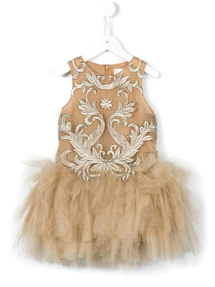 Mischka Aoki 'gold Of Sunshine' Dress, Toddler Girl's, Size: 4 Yrs, Nude/neutrals