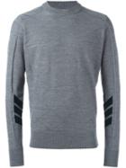 Oamc Textured Pattern Pullover, Men's, Size: Medium, Grey, Acrylic/polyamide/virgin Wool