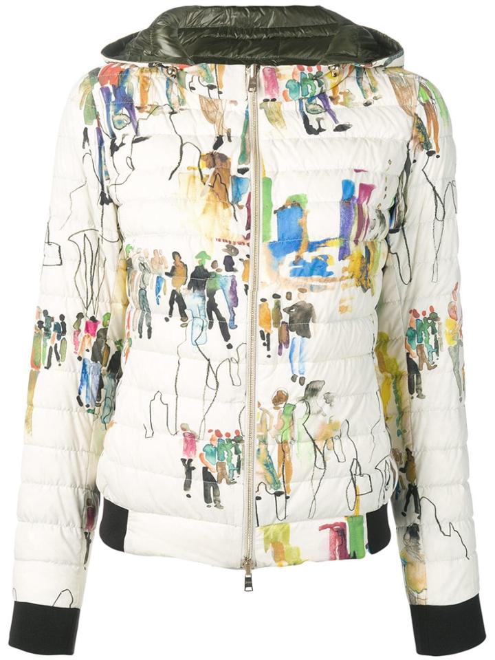 Herno Printed Puffer Jacket - White