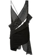 Anthony Vaccarello Woven Asymmetric Dress - Black