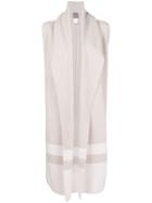 Lorena Antoniazzi Long Sleeveless Cardigan - Nude & Neutrals