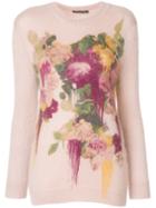 Alberta Ferretti Floral Print Jumper - Pink & Purple
