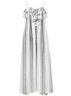 Three Graces Mirinda Striped Maxi-dress - White
