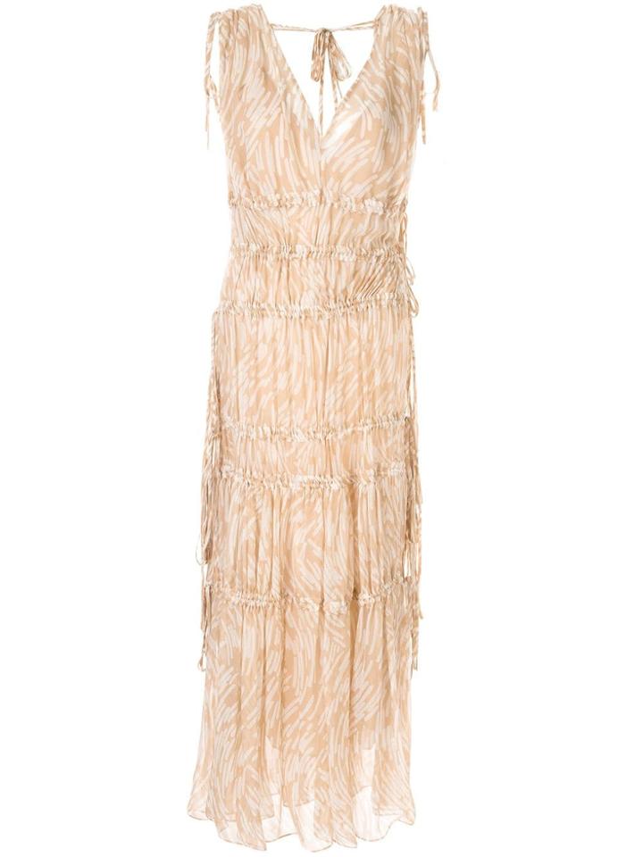 Lee Mathews Zola Sleeveless V-neck Dress - Brown