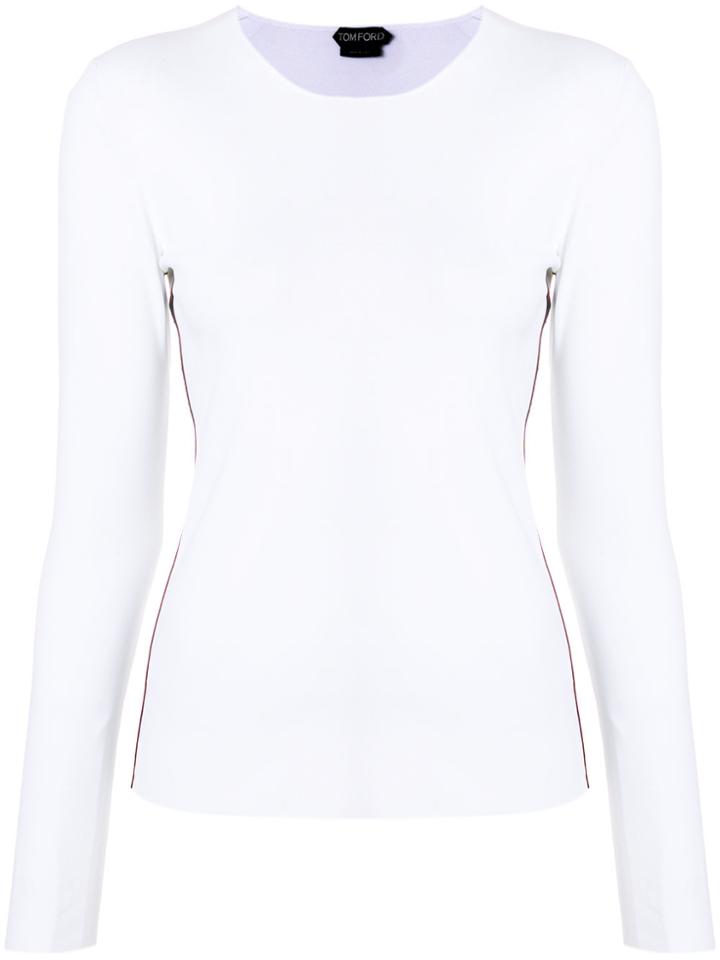 Tom Ford Fitted Round Neck Shirt - White