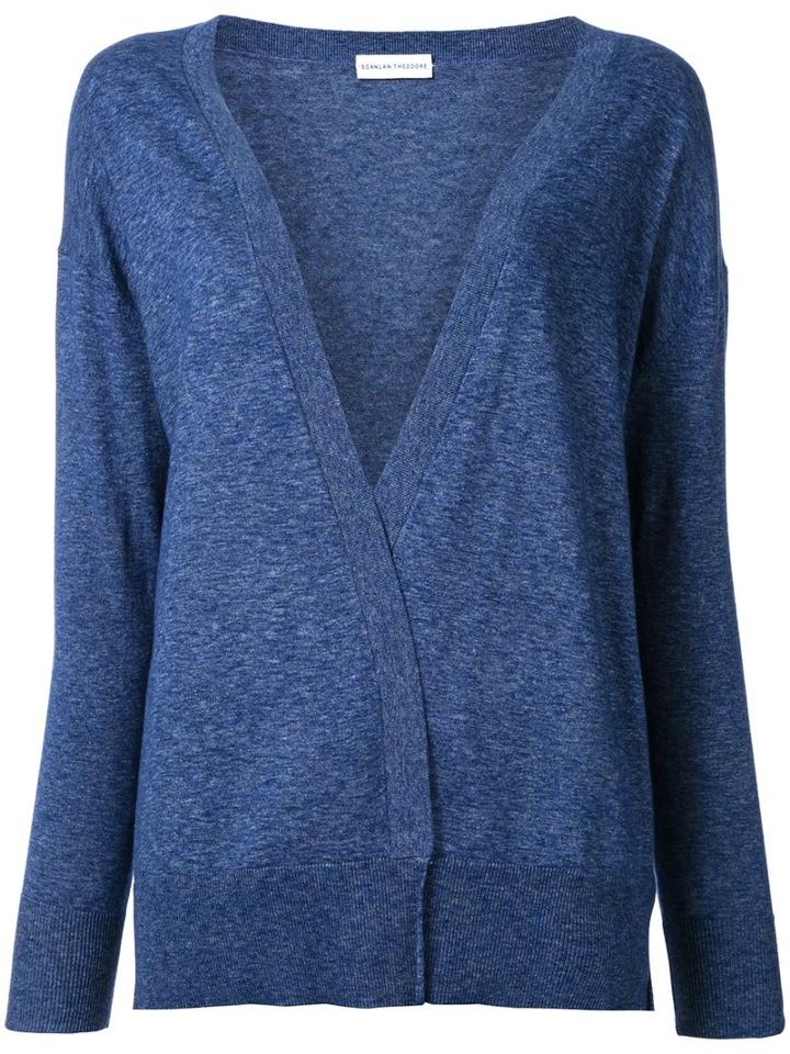 Scanlan Theodore Melange Cardigan, Women's, Size: S/m, Blue, Cotton
