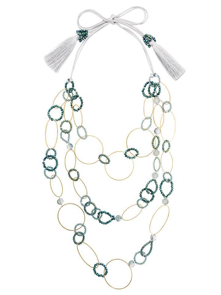 Night Market Beaded Necklace - Blue
