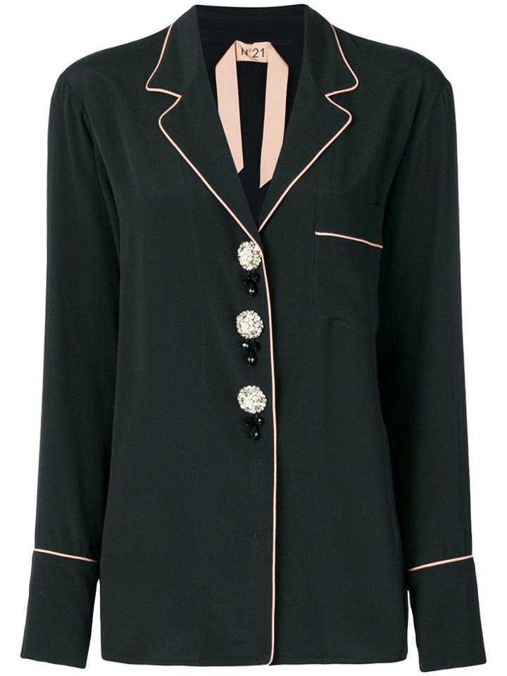 No21 Pyjama-style Blouse - Black