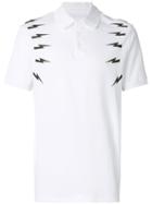 Neil Barrett Thunderbolt Polo Shirt - White