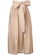 Silvia Tcherassi Striped Maxi Skirt - Brown