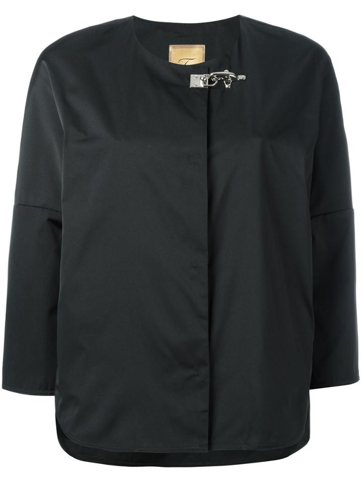 Fay Stylised Buckle Jacket - Black