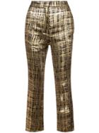Rochas Tailored Check Trousers - Black