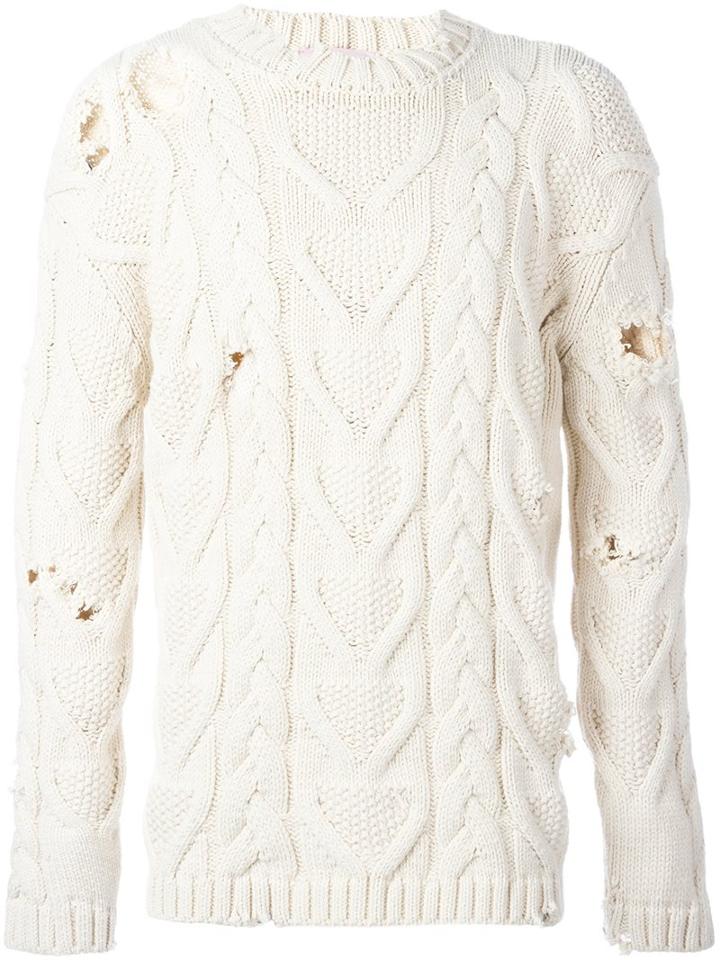 Palm Angels Fisherman Cable Knitted Pullover