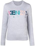 Kenzo Knitted Logo Sweater - Grey