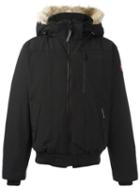Canada Goose Removable Hood Bomber Jacket, Men's, Size: Xl, Black, Cotton/feather Down/nylon/coyote Fur