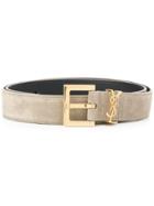 Saint Laurent Big Monogram Belt - Neutrals