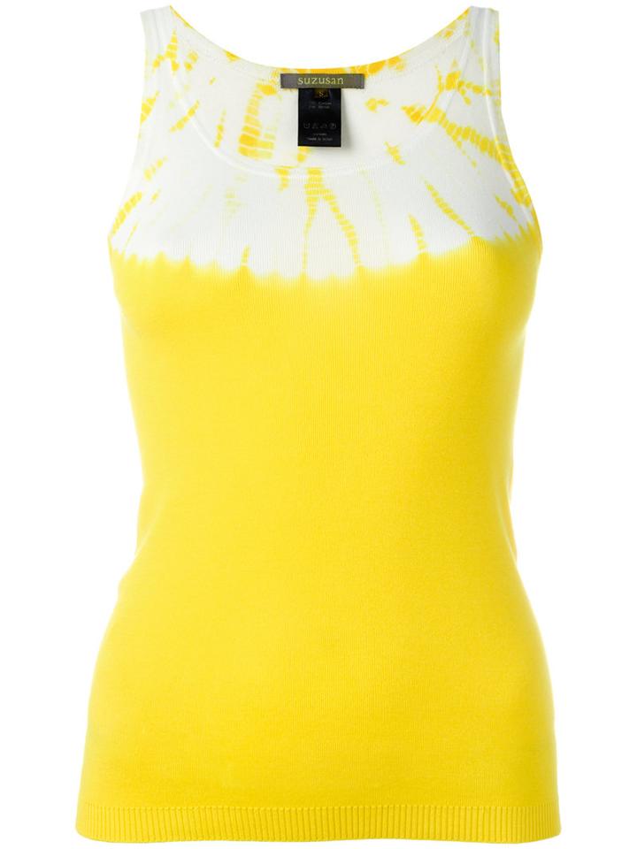 Suzusan Tie-dye Print Top, Women's, Size: Small, Yellow/orange, Cotton/modal