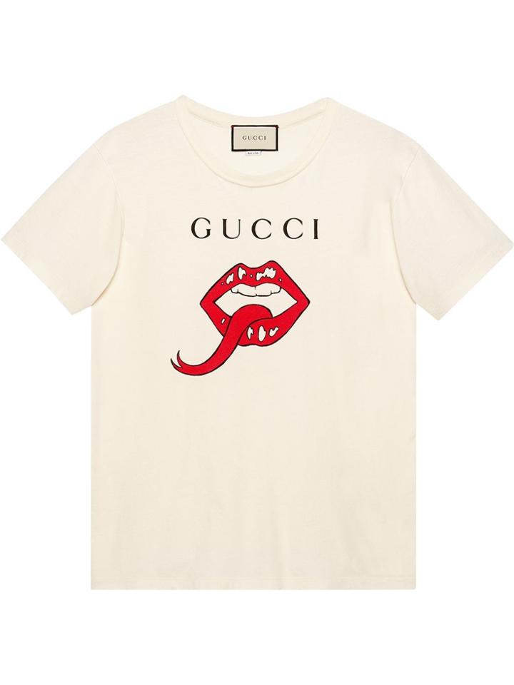 Gucci Mouth Print T-shirt - White