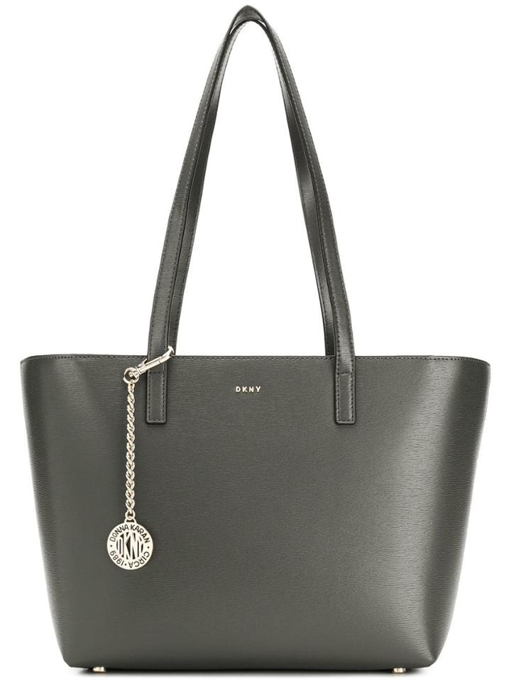 Dkny Logo Plaque Tote Bag - Black