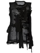 Damir Doma Koa Knitted Top, Women's, Size: Medium, Black, Linen/flax/cupro