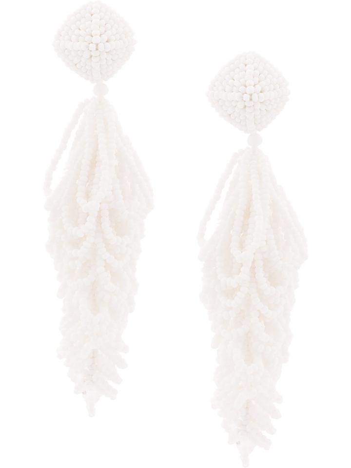 Sachin & Babi Beaded Chandelier Earrings - White