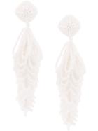 Sachin & Babi Beaded Chandelier Earrings - White