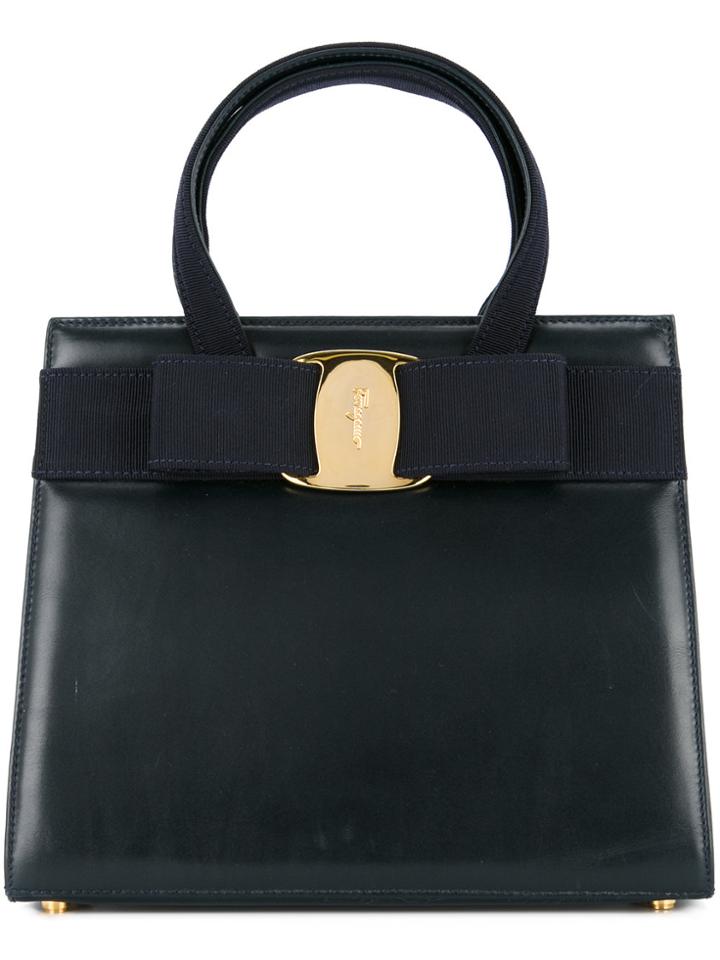 Salvatore Ferragamo Vintage Vara Bow Tote - Black