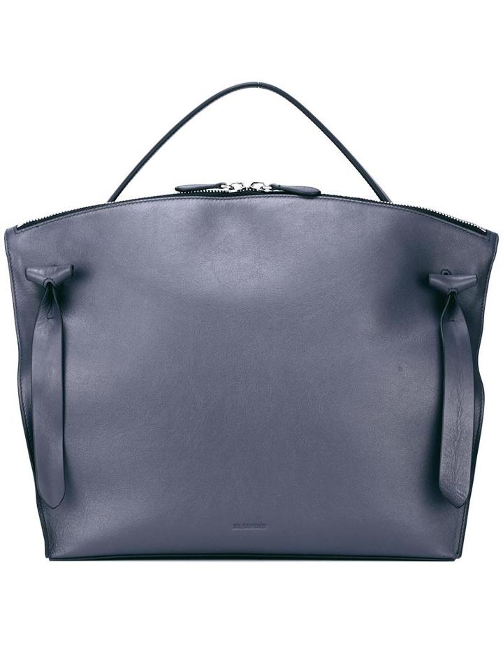Jil Sander Zipped Tote, Women's, Pink/purple, Calf Leather