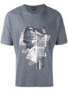 Emporio Armani Printed T-shirt, Men's, Size: Xl, Grey, Cotton