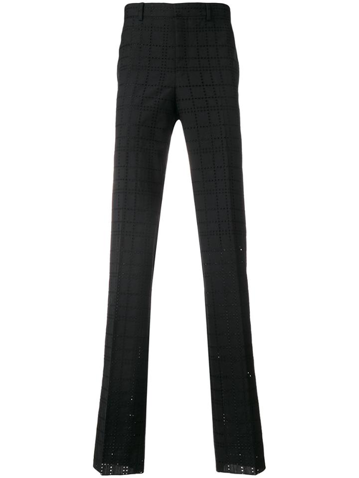 Givenchy Eyelet Check Trousers - Black