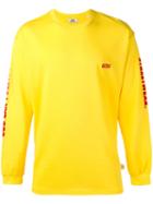 Gcds - Logo Embroidered Sweatshirt - Men - Cotton - L, Yellow/orange, Cotton