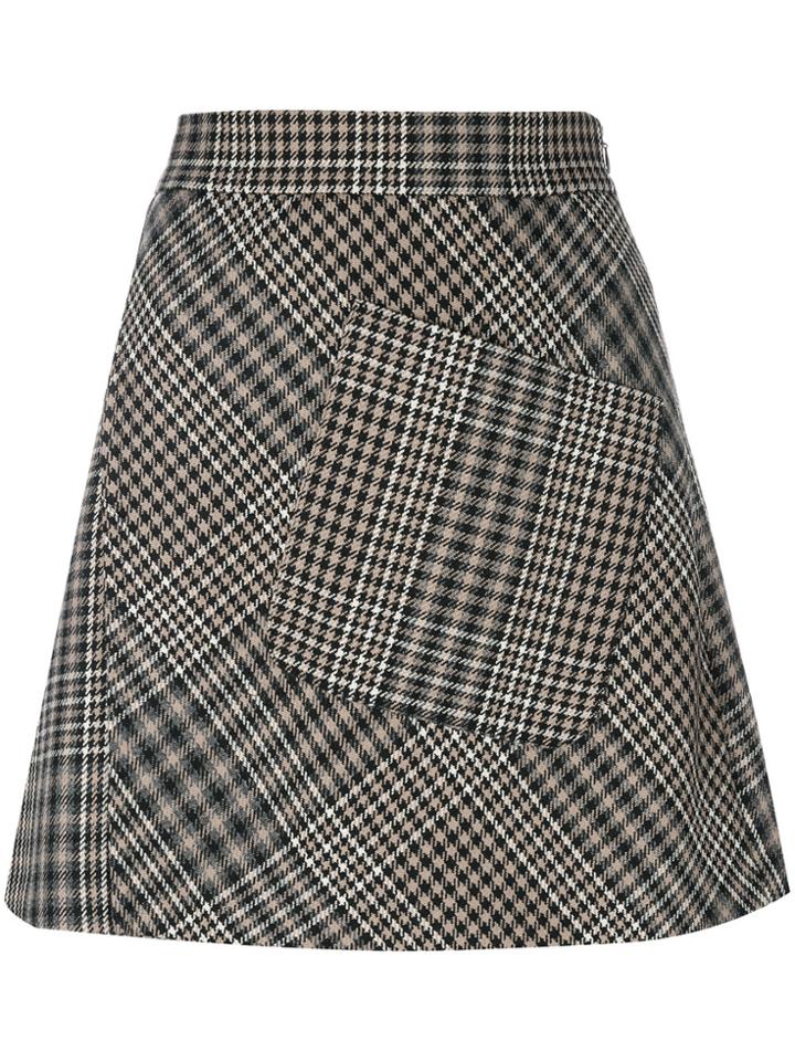 Etro Houndstooth Pattern Skirt - Multicolour