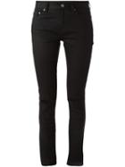 Saint Laurent Ripped Skinny Jeans, Women's, Size: 30, Black, Cotton/spandex/elastane