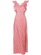 La Doublej V Neck Long Dress - Pink