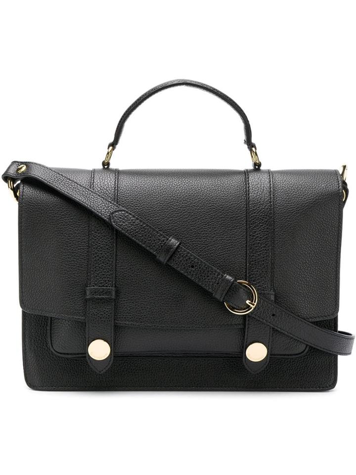 L'autre Chose Foldover Top Crossbody Bag - Black