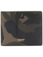 Tom Ford Camouflage Print Billfold Wallet - Green
