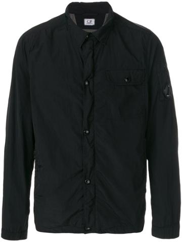 Cp Company Garment Dyed Overshirt - Black