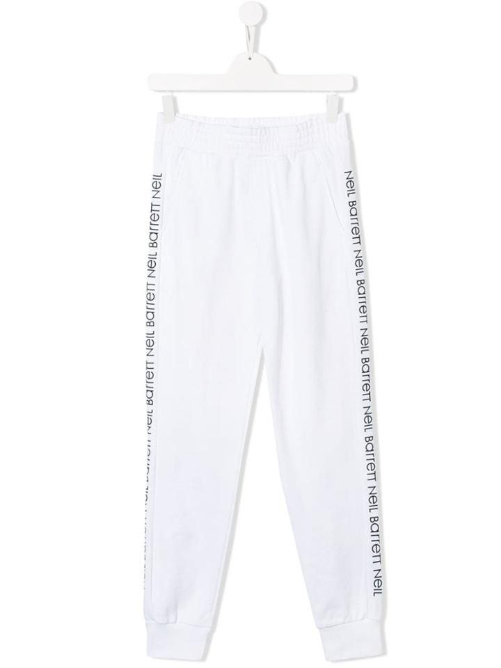 Neil Barrett Kids White Track Pants
