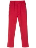 À La Garçonne - Straight Cropped Trousers - Women - Cotton/polyester - M, Red, Cotton/polyester