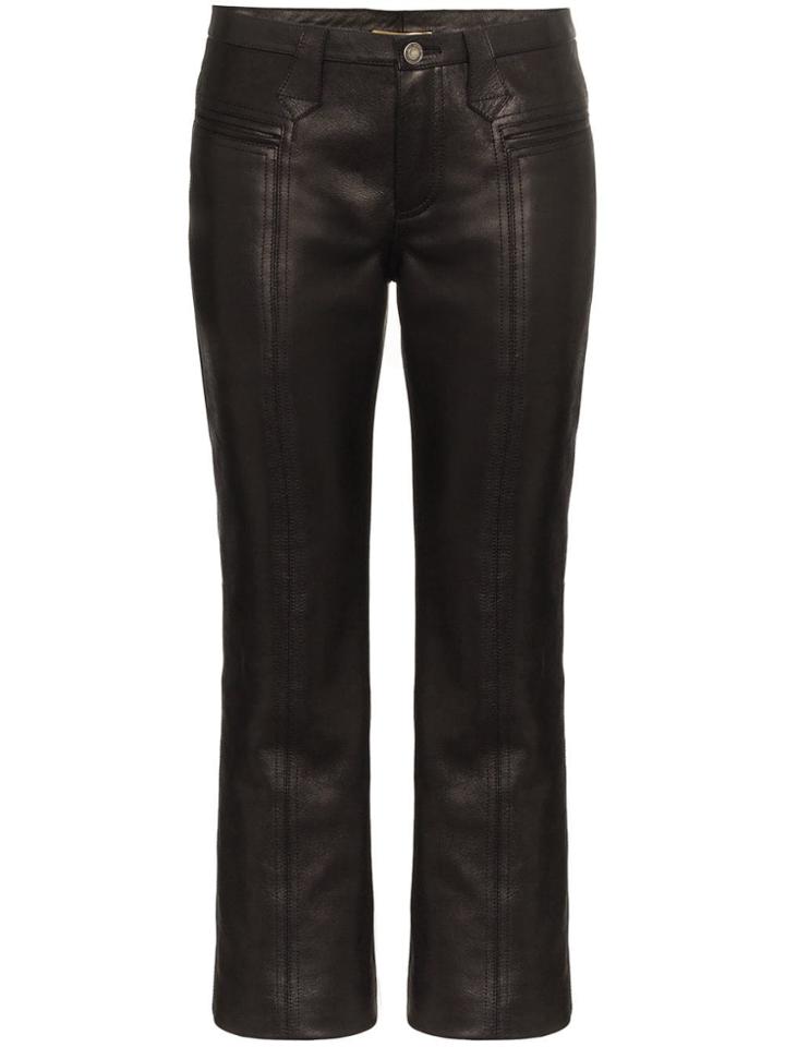 Saint Laurent Slp M Rse Trs Lthr Kk Flr - Black