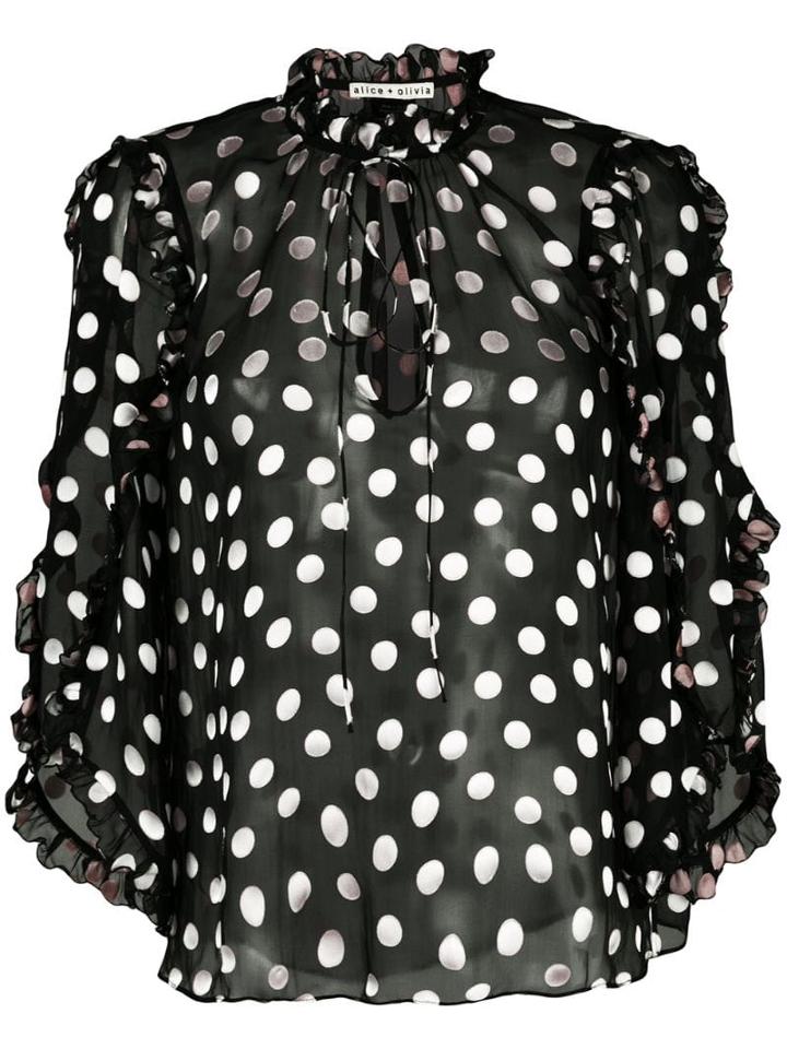 Alice+olivia Julius Tunic Top - Black