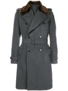 Tagliatore Belted Trench Coat - Grey