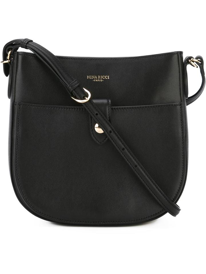 Nina Ricci Small Saddle Bag, Women's, Black, Calf Leather