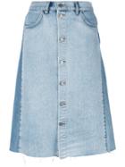 Mih Jeans - Park Denim Pencil Skirt - Women - Cotton - S, Blue, Cotton