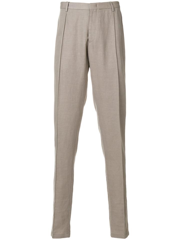 Emporio Armani Regular Fit Trousers - Nude & Neutrals