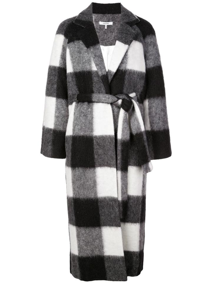 Ganni Mckinney Wrap Coat - Grey
