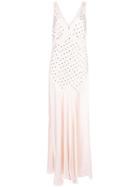 Paco Rabanne Studded Evening Dress - Pink