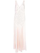 Paco Rabanne Studded Evening Dress - Pink
