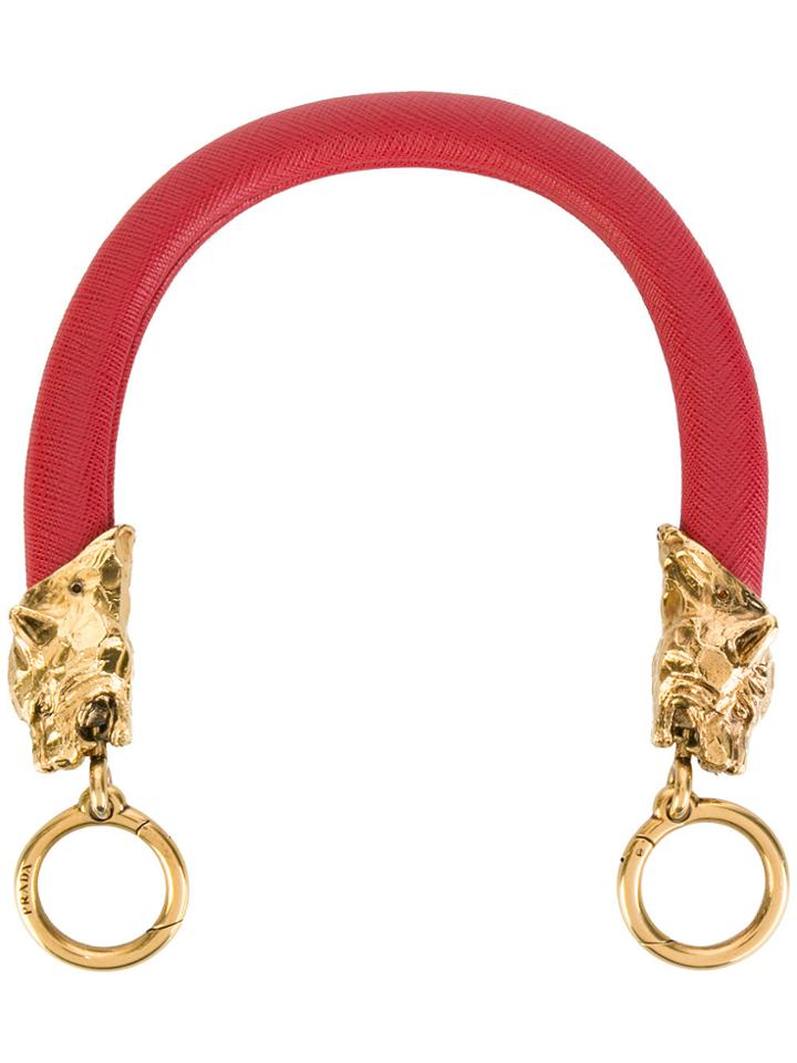 Prada Saffiano Bag Handle - Red